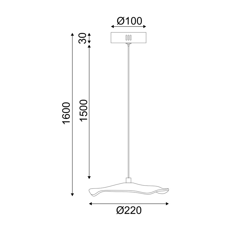 Aca Led Κρεμαστό Φωτιστικό 5W 3000K (ZM34LEDP22BR)