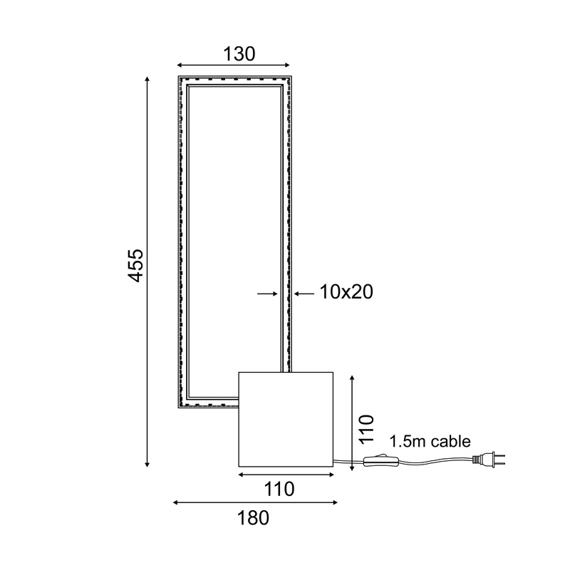 Aca Led Επιτραπέζιο Φωτιστικό 12W Μαύρο (PN30LEDTBK)