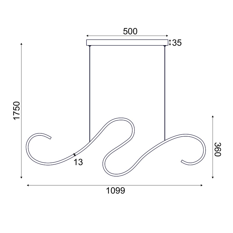 Aca CALISTA Led Κρεμαστό Φωτιστικό 27W Χρυσό (YL1809LEDPGD)