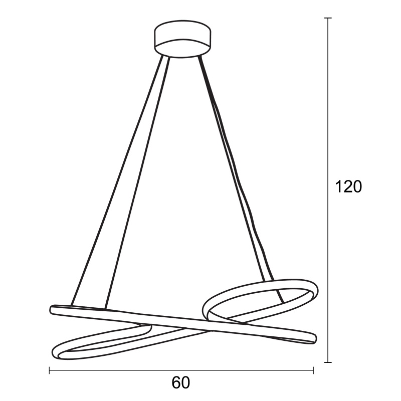 Arkolight Φωτιστικό Πολύφωτο Led Λευκό 4000Κ 42W (1716-1/60)