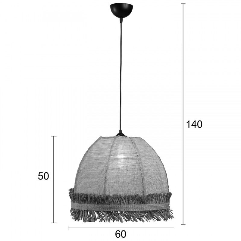 Arkolight Φωτιστικό Μονόφωτο Λινάτσα Natural E27 Φ60 (975-2/60)