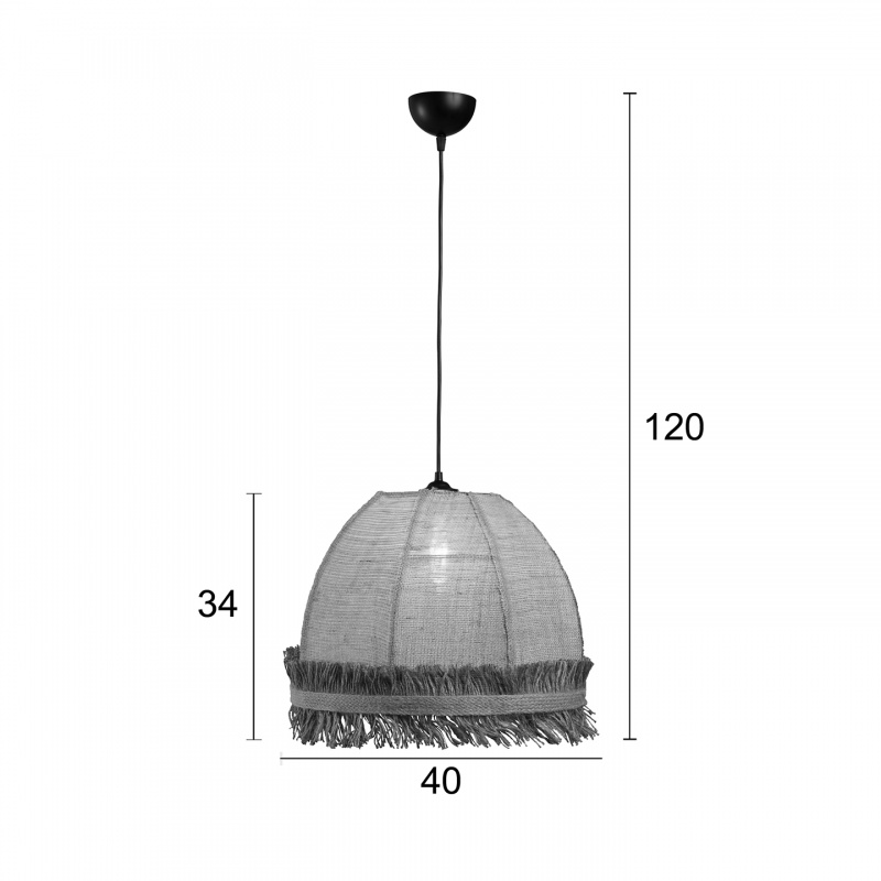 Arkolight Φωτιστικό Μονόφωτο Λινάτσα Natural E27 Φ40 (975-2/40)