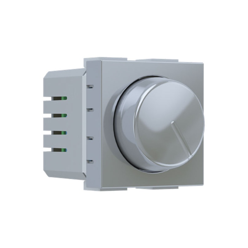 Acaelec Modys Περιστρ. Αλερετούρ On-Off LED Dimmer 2 Στοιχείων C LE 7-110W 250VAC IP20 Ασημί (10101412395)