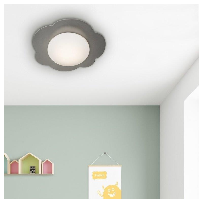 Elobra Led Παιδικό Φωτιστικό Οροφής Ασημί Cloud Starlight Small (139998)