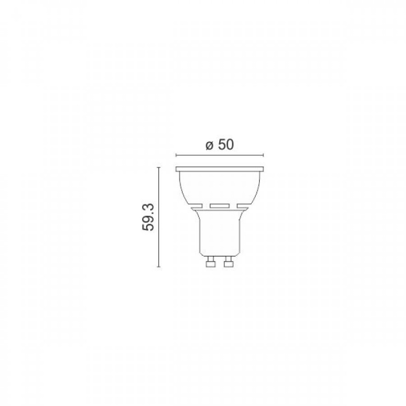 Λάμπα SMD Led 7W GU10 3000K 110° (5391)