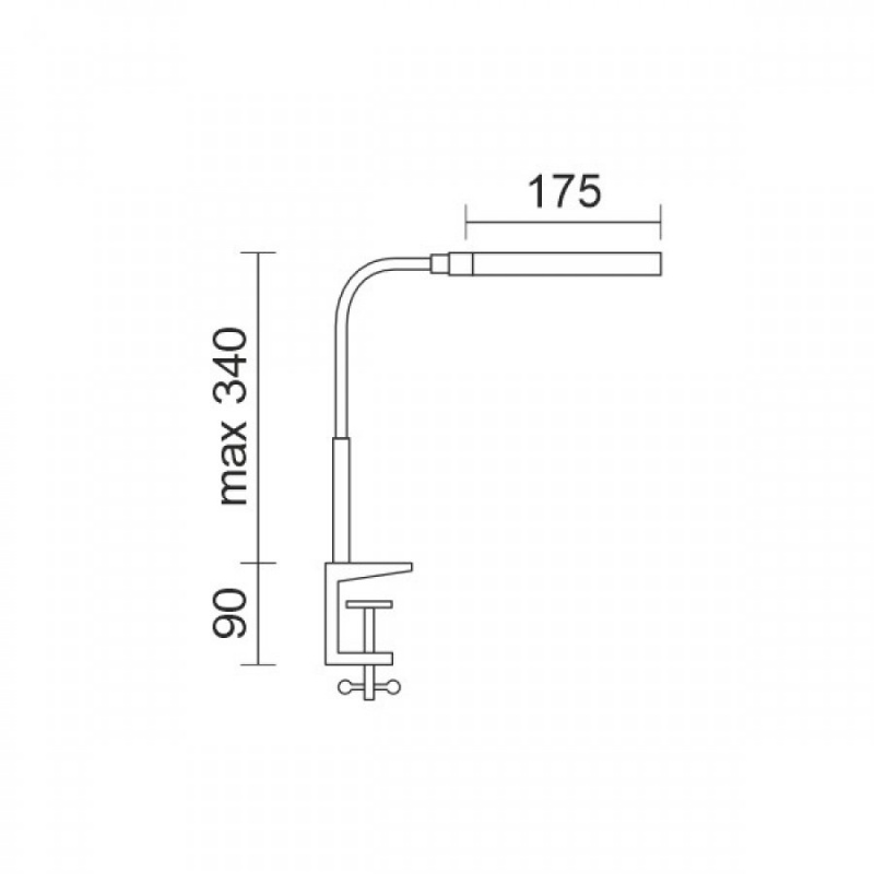 Spotlight Led Φωτιστικό Γραφείου 10W Μαύρο (6703)