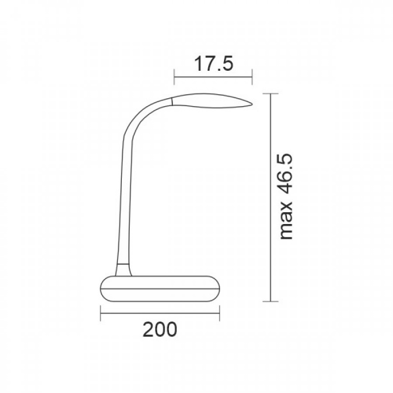 Spotlight Led Φωτιστικό Γραφείου 10W Μαύρο (6707)