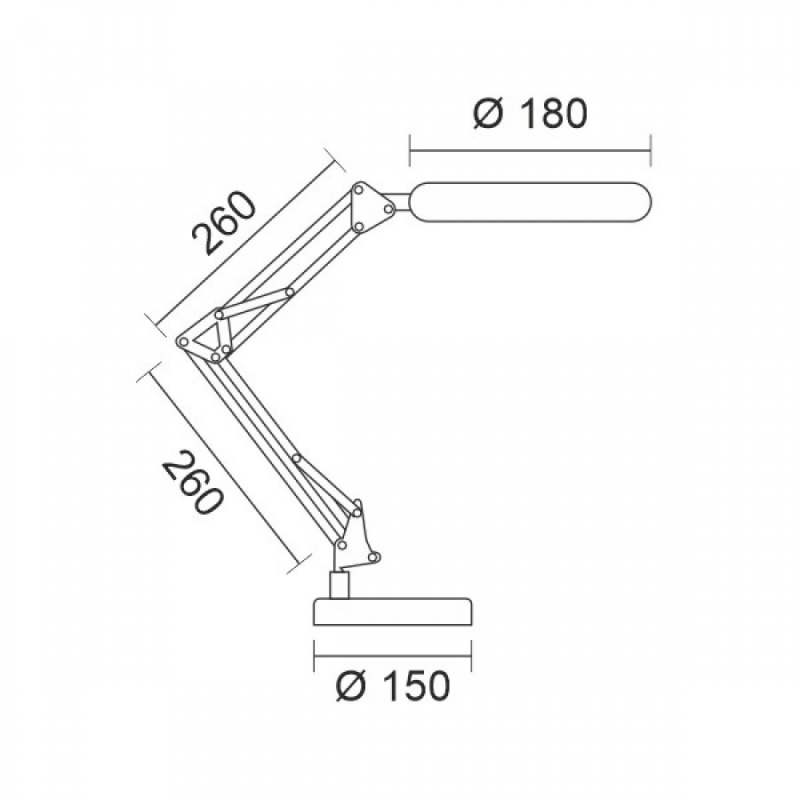 Spotlight Led Φωτιστικό Γραφείου 7.5W Μαύρο (6712)