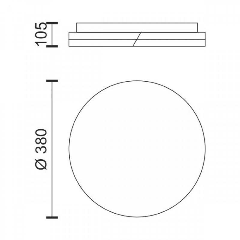 Spotlight Led Πλαφονιέρα 24W 3000K (3256)