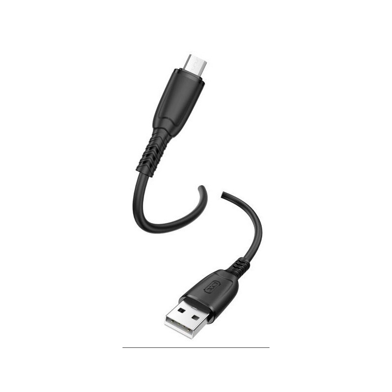 XO Καλώδιο Φόρτισης USB A σε Type C 25cm 6A Μαύρο (NB247)