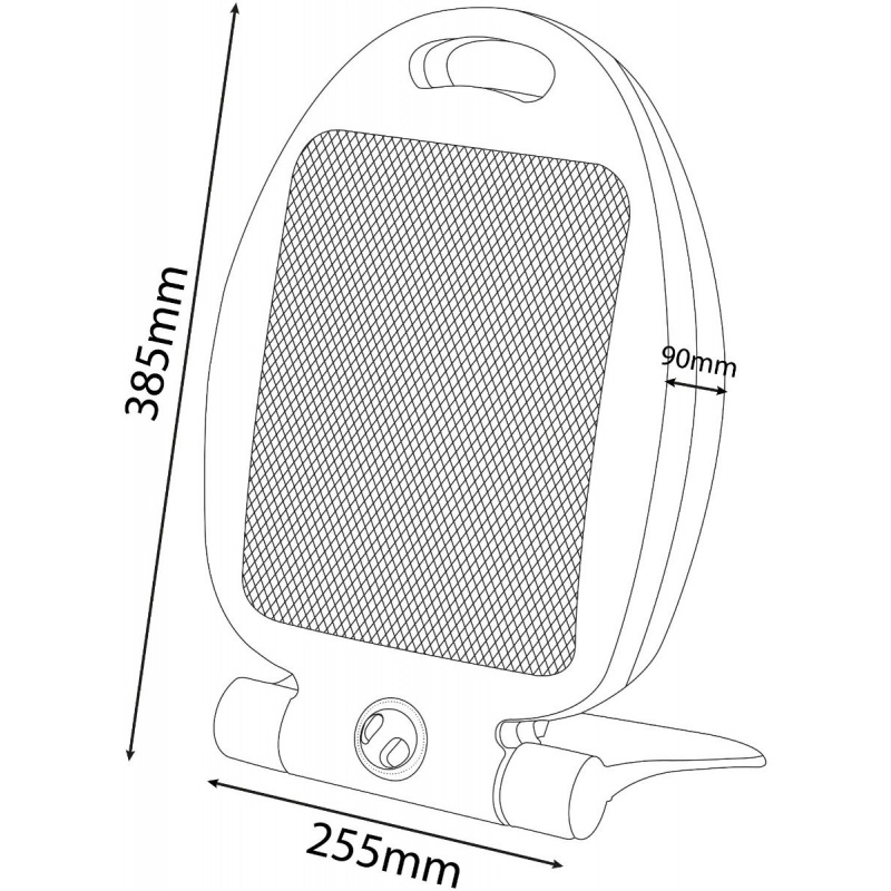 Entac Θερμαντικό 800W Quartz Λευκό (EPQH-0.8KW)