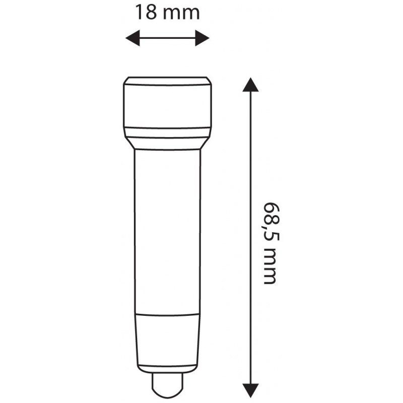 Entac Φακός 1W 5LED Μπρελόκ Μπλε 3xLR44 (EFL-5LED-KC)