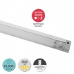 LED SMD μεταλλικό γραμμικό φωτιστικό τύπου T5 50.3cm 8W 4000K με ανιχνευτή κίνησης (5601)