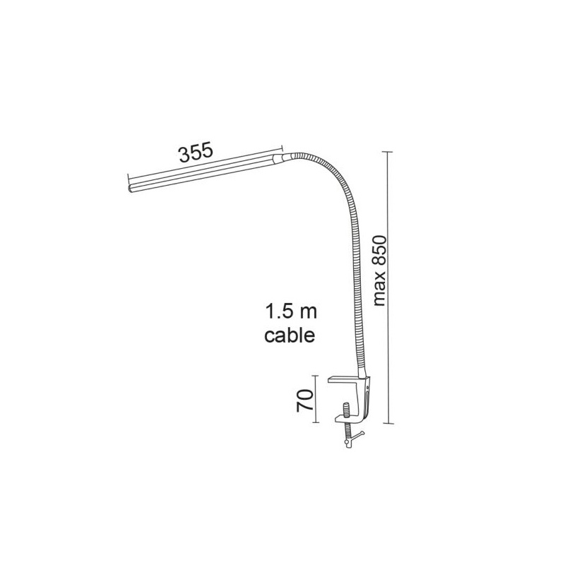 Aca Led Φωτιστικό Γραφείου 5W 4000K Λευκό (16055LEDWHC)