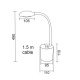 Aca Led Φωτιστικό Γραφείου 5W 4000K Λευκό (16035LEDWH)