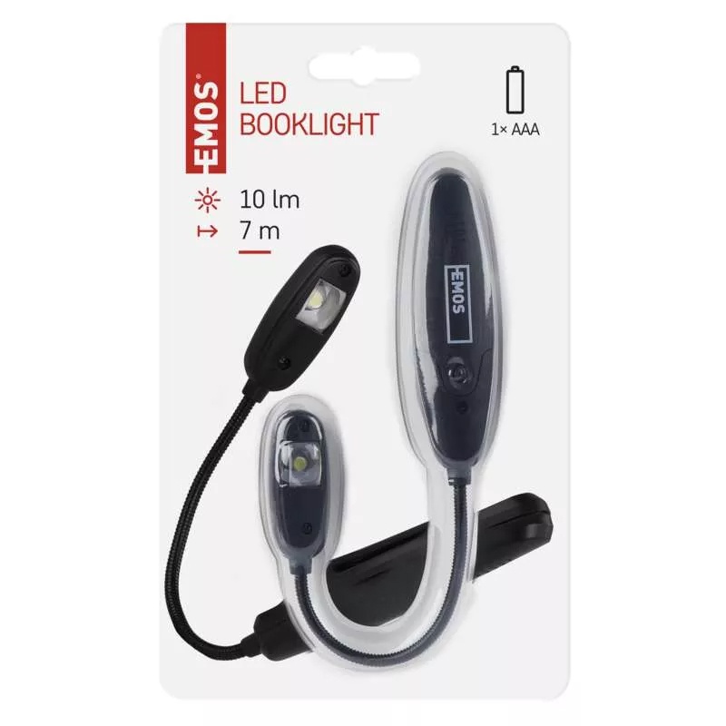 Emos Led Φακός για Βιβλίο Εύκαμπτος Μαύρος (P3400)