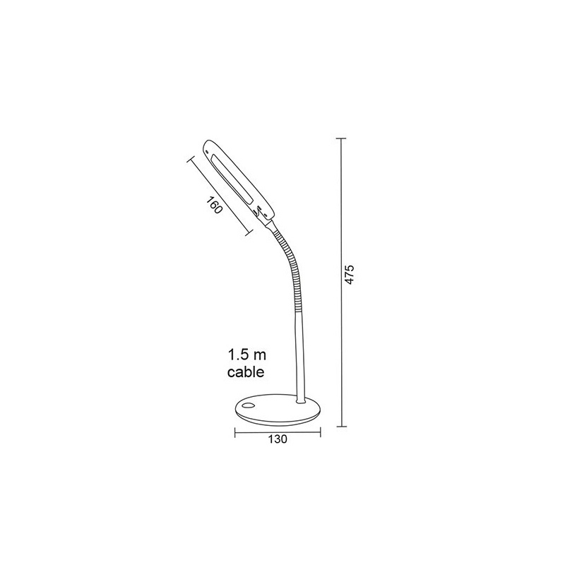 Aca Led Φωτιστικό Γραφείου 5W 4000K Λευκό (15205LEDWH)