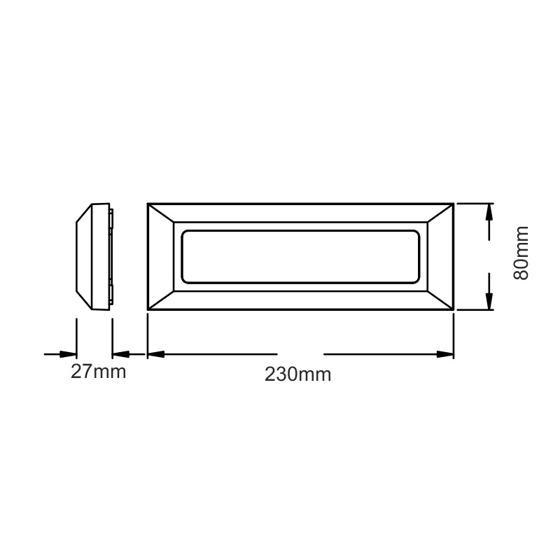 Aca LED SMD επίτοιχη απλίκα Σκουριά 3W (SLIM31NR)