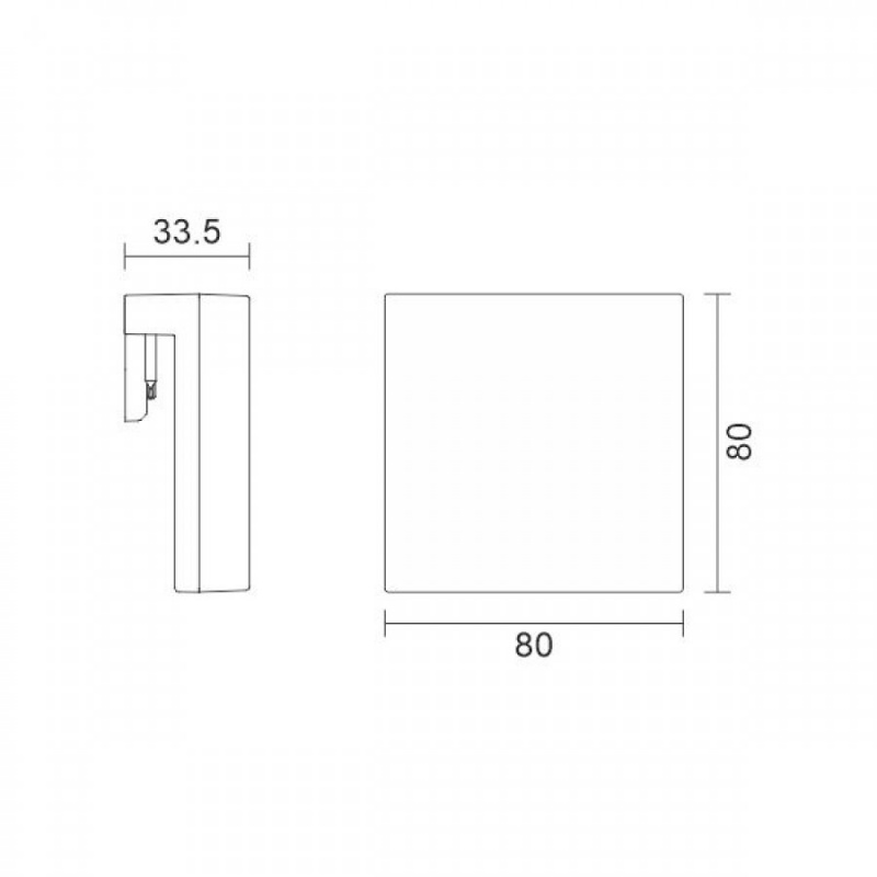 Spotlight Led Επιτοίχιο Φωτιστικό Μπάνιου 3W 4000K (6753)