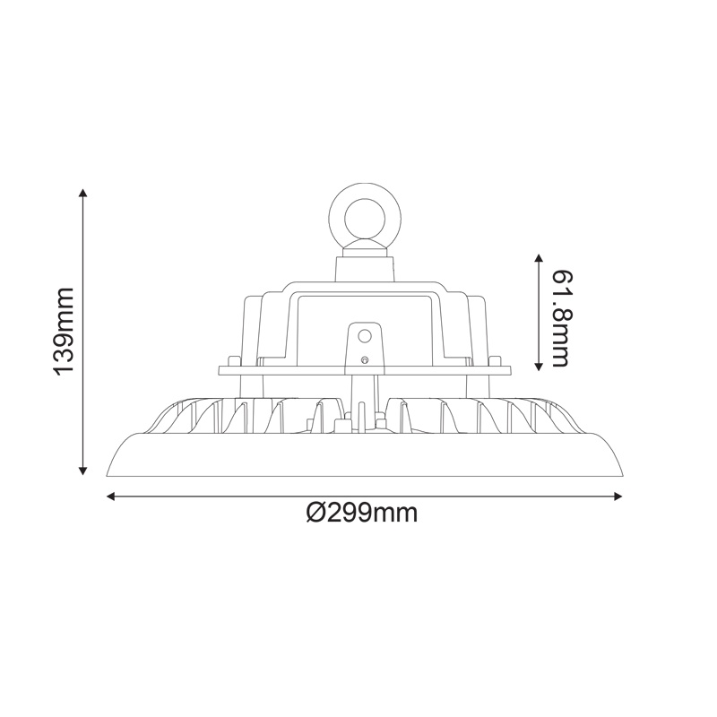 Aca Led SMD φωτιστικό τύπου καμπάνας ASTREK 150W 5000K (ASTREK15050)