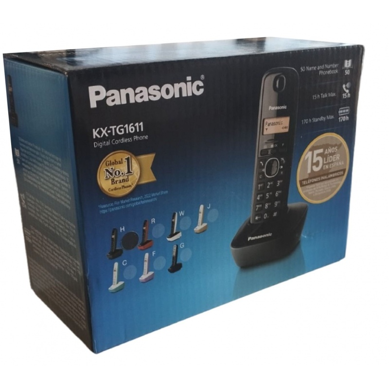 Panasonic KX-TG1611 Ασύρματο Τηλέφωνο Μαύρο (31.002.0001)