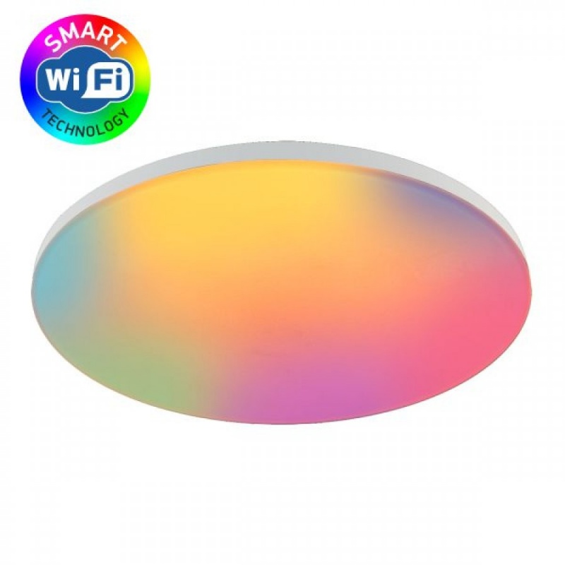 Spotlight Led Πλαφονιέρα WiFi 24W RGB+6000K Ø30 (6820)