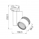 Aca Σποτ ράγας LED COB 4 καλωδίων 45W 3000K Λευκό (BIENAL4530W4)