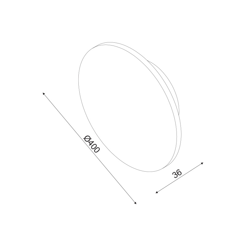 Aca Led Επιτοίχιο Φωτιστικό 24W 3000K Ø40 Λευκό (ZM1724LEDWW)