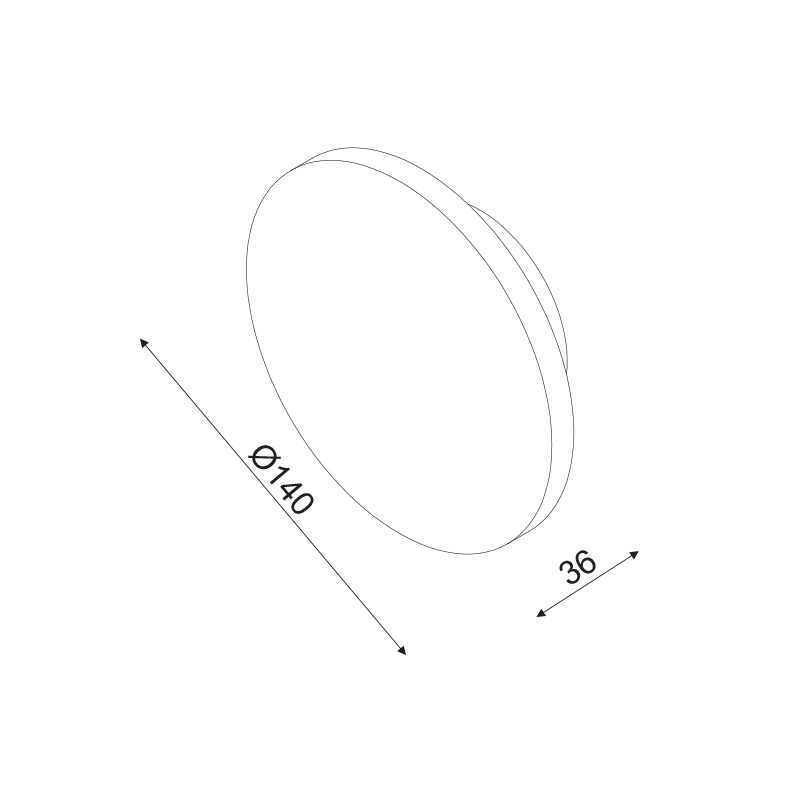 Aca Led Επιτοίχιο Φωτιστικό 5W 3000K Ø14 Μαύρο (ZM1705LEDWB)