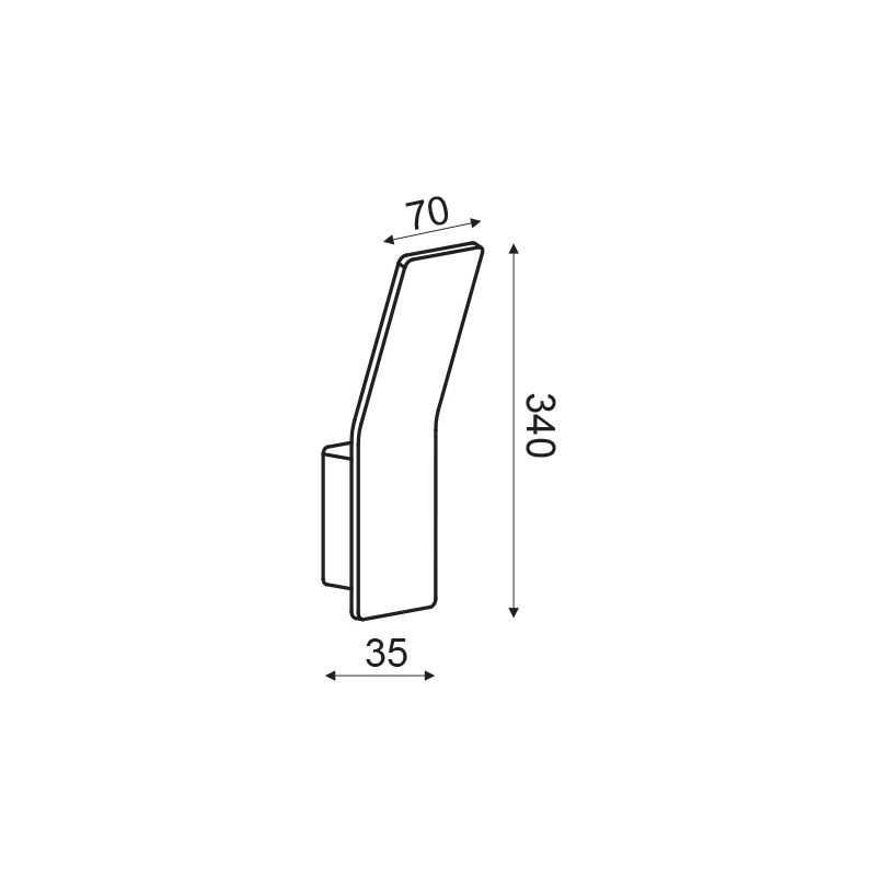 Aca Led Επιτοίχιο Φωτιστικό 6W 3000K Λευκό (ZD80036LEDWH)