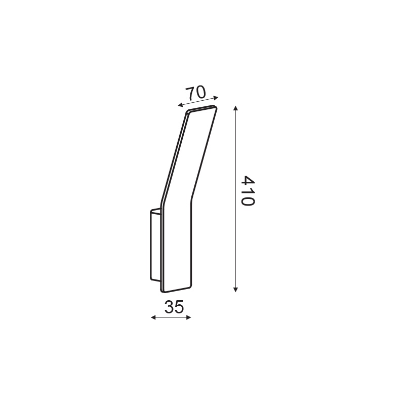 Aca Led Επιτοίχιο Φωτιστικό 6W 3000K Γκρι (ZD80039LEDGY)