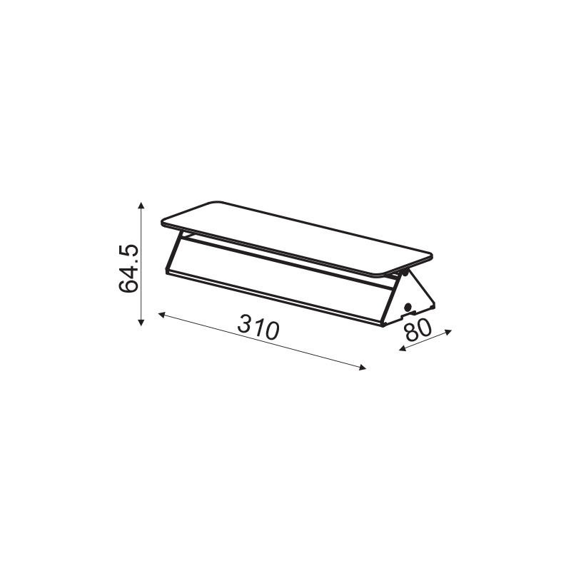 Aca Led Επιτοίχιο Φωτιστικό 10W 3000K Μαύρο (ZD806410LEDBK)