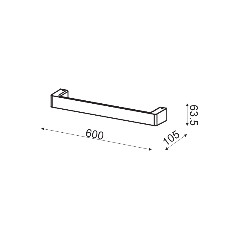 Aca Led Επιτοίχιο Φωτιστικό 12W 3000K Λευκό (ZD810412LEDWH)