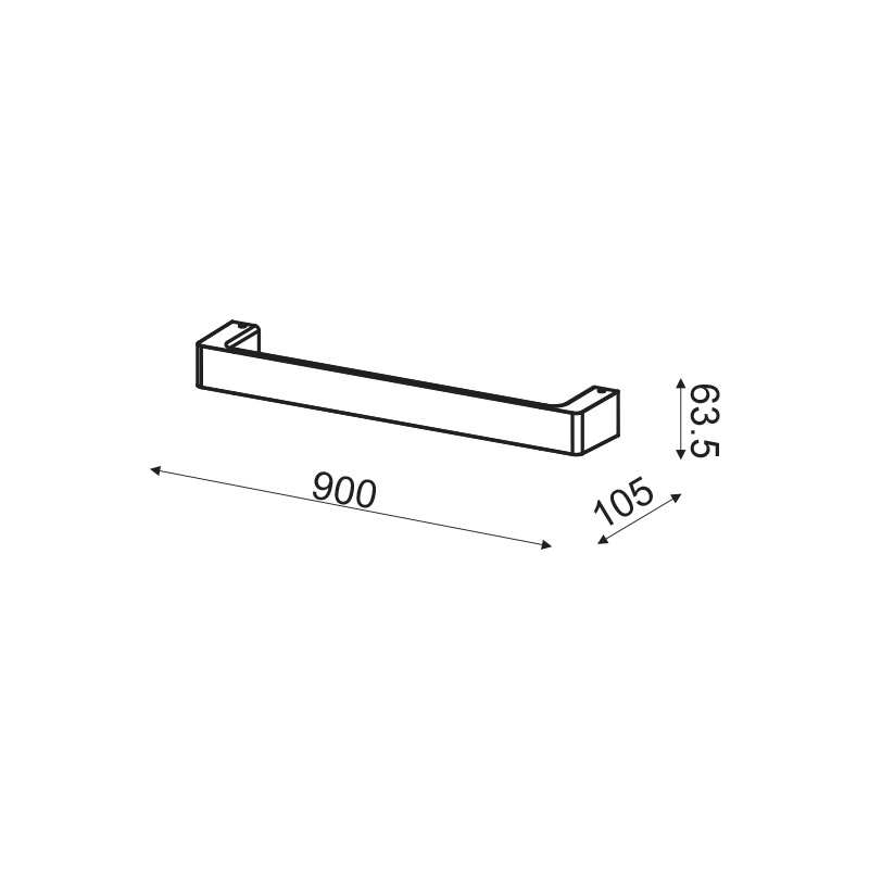 Aca Led Επιτοίχιο Φωτιστικό 18W 3000K Λευκό (ZD810418LEDWH)