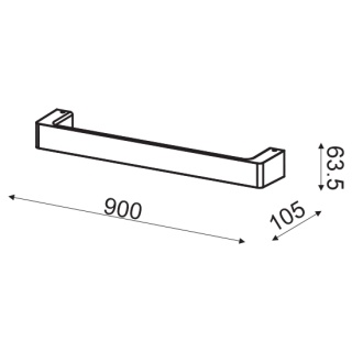 Aca Led Επιτοίχιο Φωτιστικό 18W 3000K Γκρι (ZD810418LEDGY)