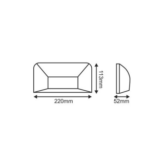 Aca LED SMD επίτοιχη απλίκα Σκουριά 6W (SLIM22R)