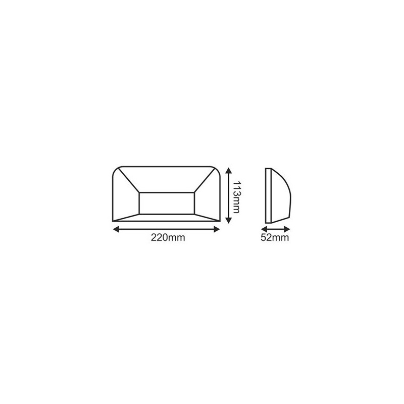 Aca LED SMD επίτοιχη απλίκα Σκουριά 6W (SLIM22R)