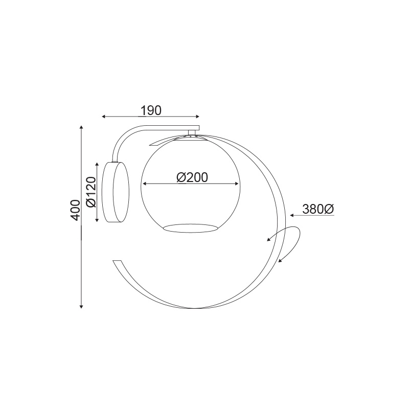 Aca Επιτοίχιο Φωτιστικό Χρυσό Περλέ (DCR17501W)