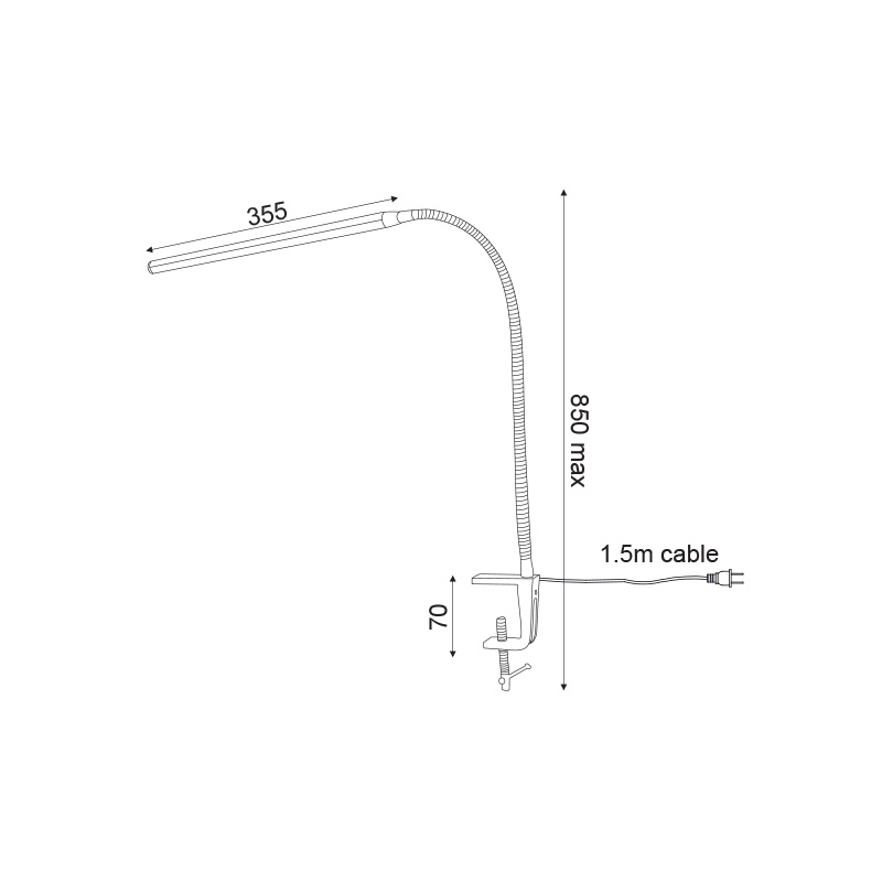 Aca Led Φωτιστικό Γραφείου 5W 4000K Σκούρο Χρυσό (16055LEDGOC)