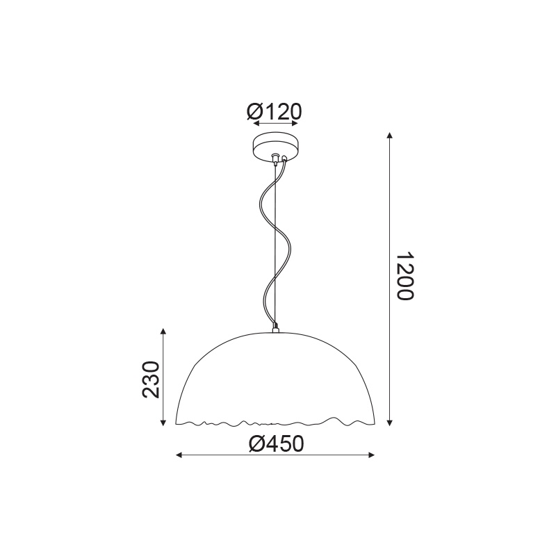 Aca Μονόφωτο Κρεμαστό Φωτιστικό Λευκό Ø45 (V3729451PWS)