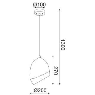 Aca Μονόφωτο Κρεμαστό Φωτιστικό Κρεμ - Ροζ (V372281PWP)