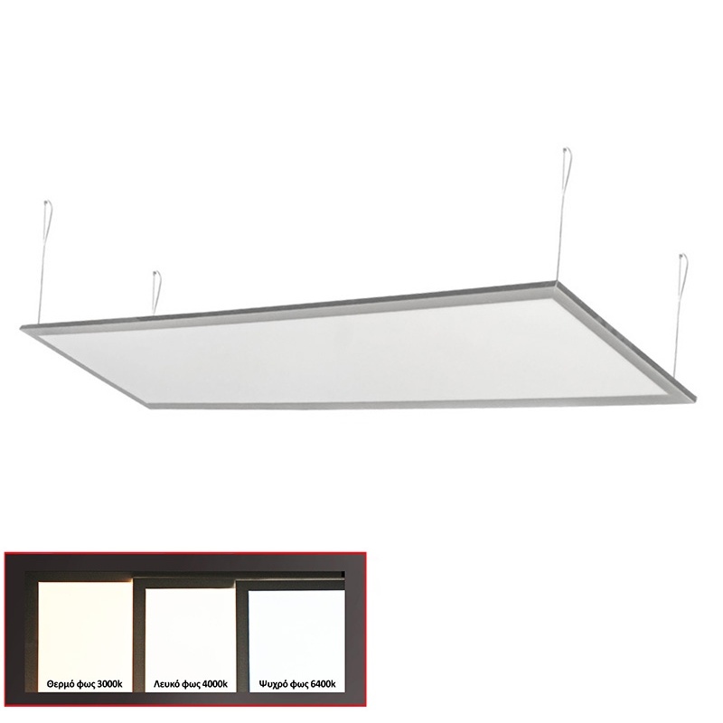 Led Panel 30x120 42W 120° 3000K Ασημί (21-12042600)