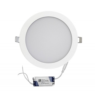 Led SMD slim panel Ø22 18W 120° 4000K Λευκό (21-018101)