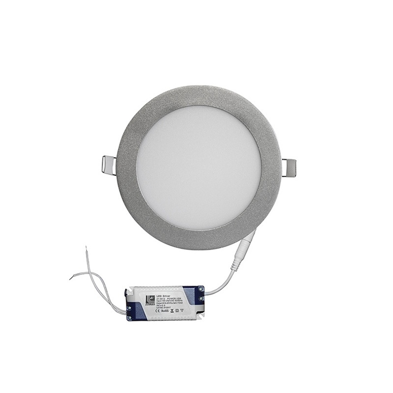 Led SMD slim panel Ø17 12W 120° 6300K Ασημί (21-012160)