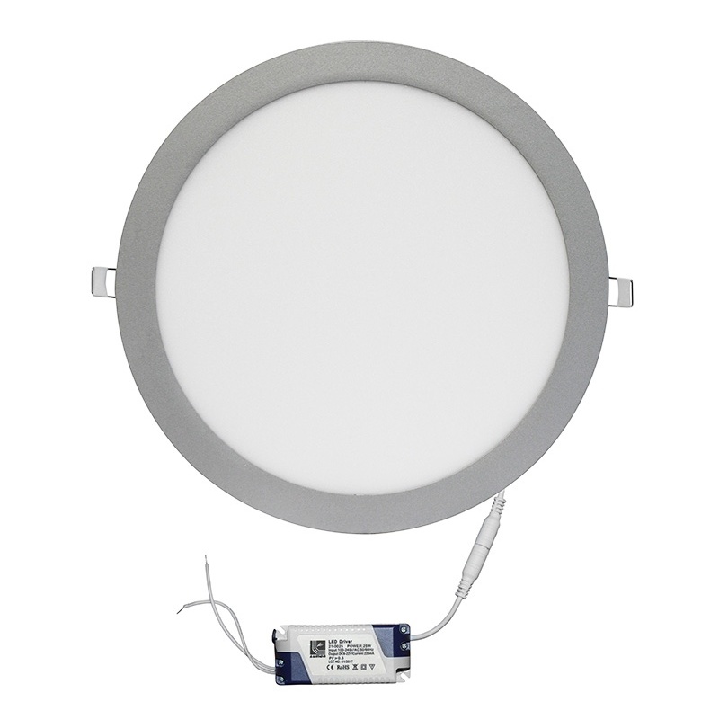 Led SMD slim panel Ø30 25W 120° 3000K Ασημί (21-0251600)