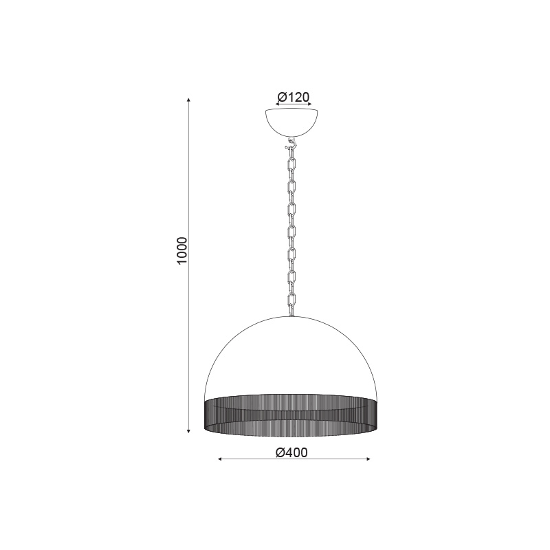 Aca Μονόφωτο Κρεμαστό Φωτιστικό Μαύρο Ø40 (DCR1711740P)