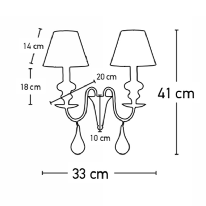 InLight Δίφωτο Επιτοίχιο Φωτιστικό Λευκό (43333-2)