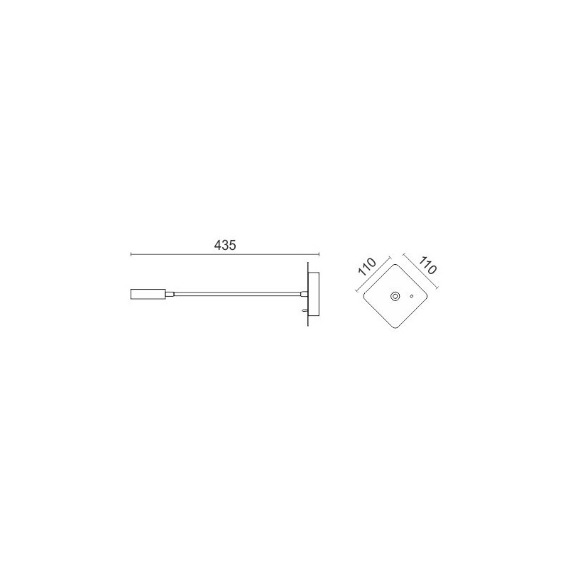 Spotlight Led Επιτοίχιο Φωτιστικό 3W 3000K Χρώμιο (5894)