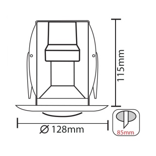 Σποτ Χωνευτό Στρογγυλό R63 E14 Λευκό (AC.045R63W)