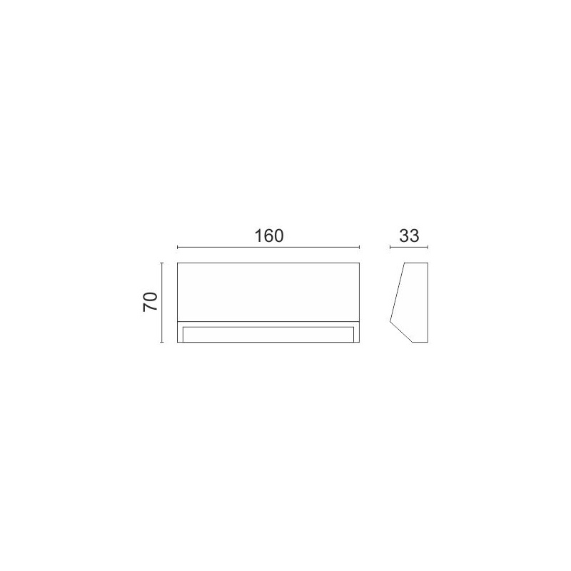 Spotlight Επιτοίχιο Led Φωτιστικό 3W 4000K Γκρι (5923)